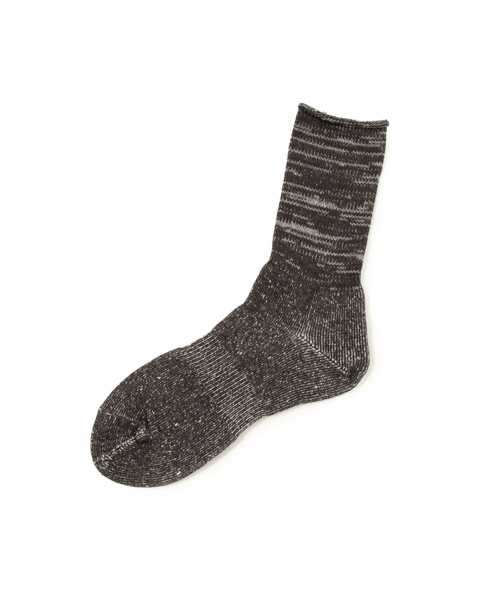 Washi Pile Crew Socks - Charcoal 4 Washi Pile Crew Socks - Charcoal