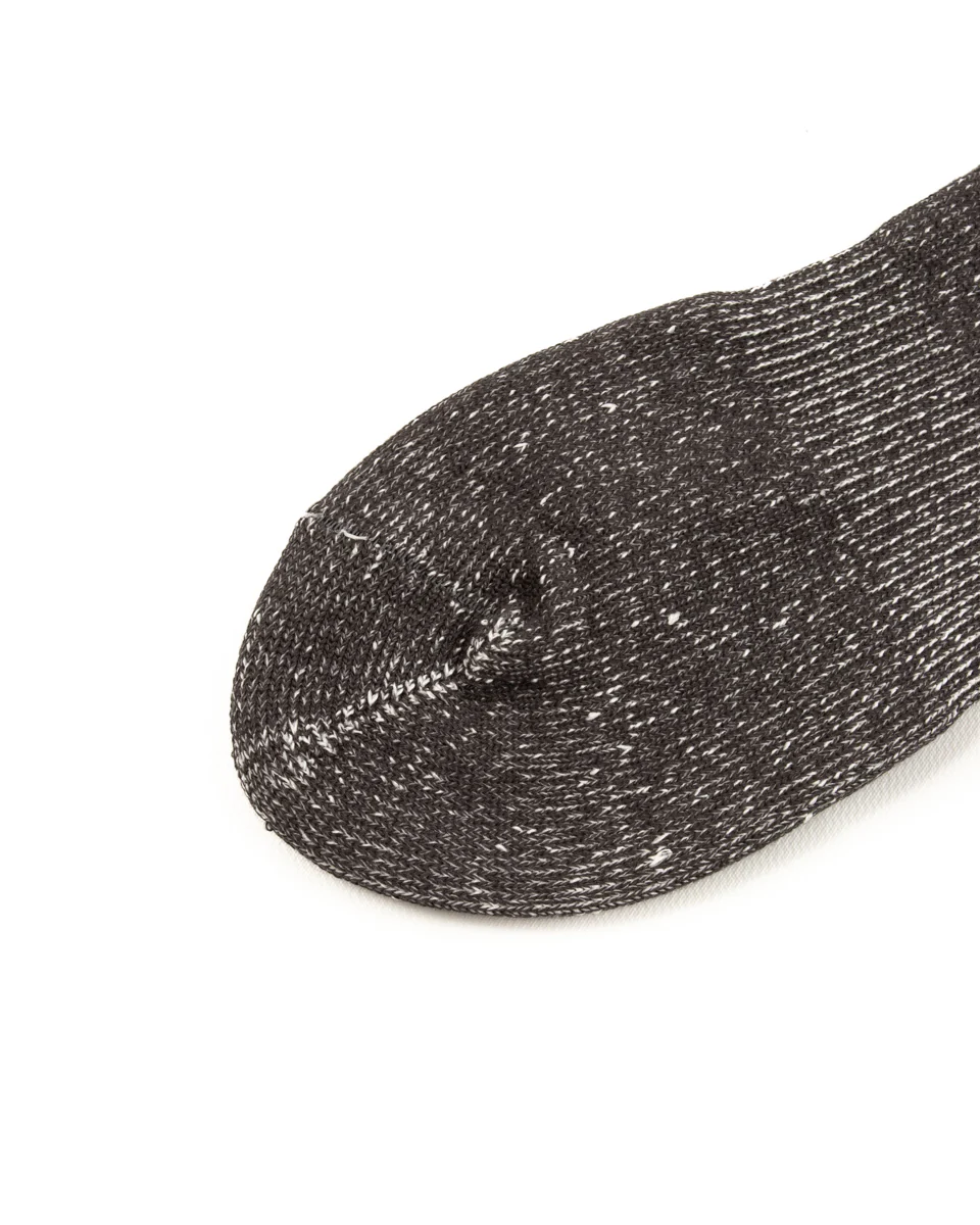 Washi Pile Crew Socks - Charcoal 7 Washi Pile Crew Socks - Charcoal