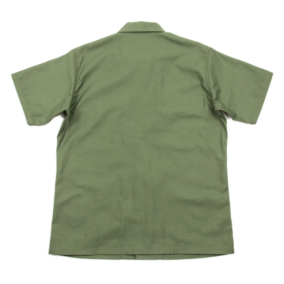 Cotton Sateen Shirt S/S - Olive Green 7 Cotton Sateen Shirt S/S - Olive Green