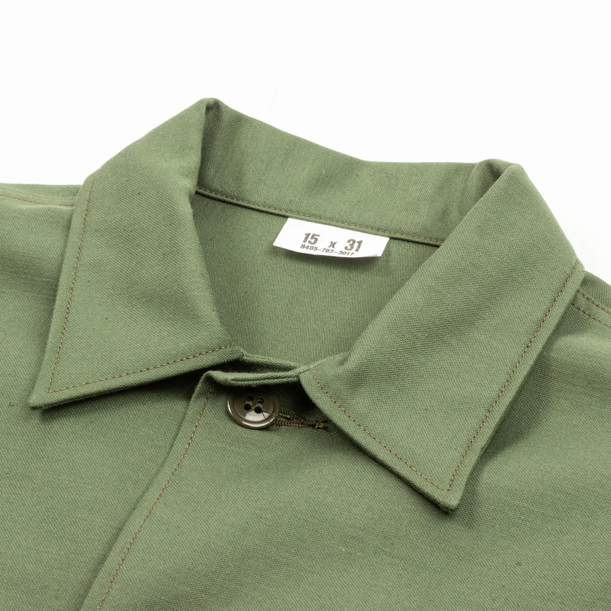 Cotton Sateen Shirt S/S - Olive Green 9 Cotton Sateen Shirt S/S - Olive Green