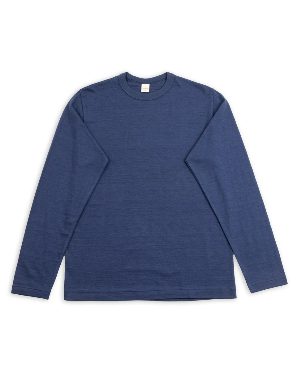 Long Sleeve Crew Neck Tee - Navy