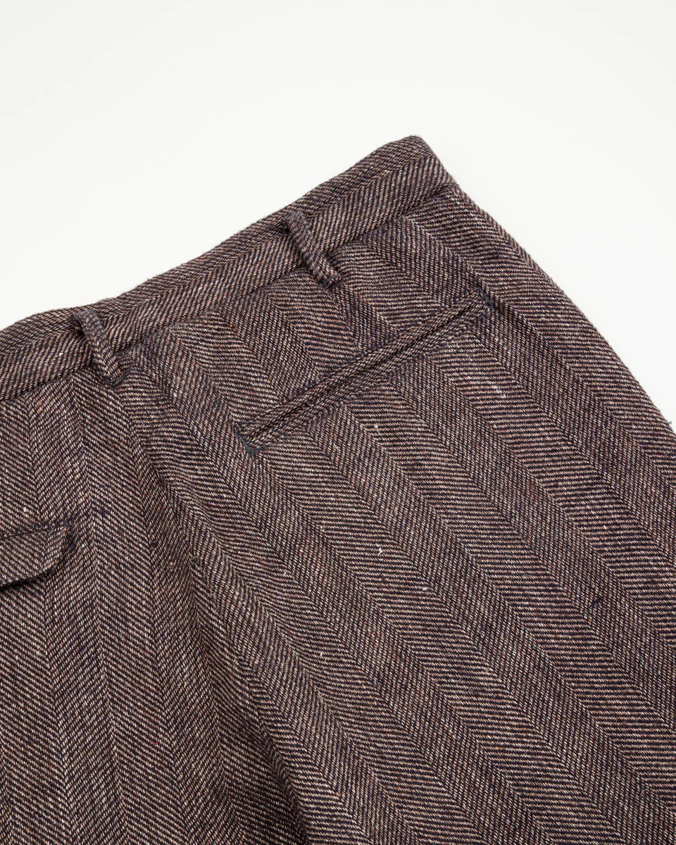 Logan Trousers - Melange Brown Herringbone 11 Logan Trousers - Melange Brown Herringbone