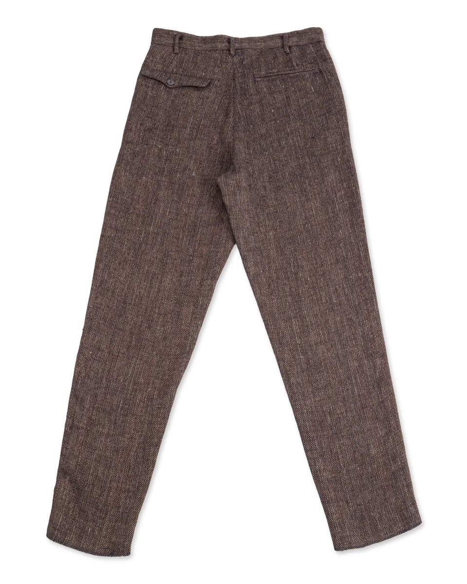 Logan Trousers - Melange Brown Herringbone 2 Logan Trousers - Melange Brown Herringbone