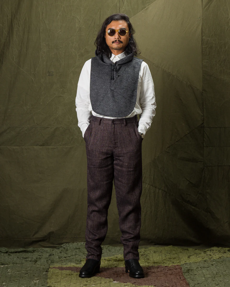 Logan Trousers - Melange Brown Herringbone 4 Logan Trousers - Melange Brown Herringbone