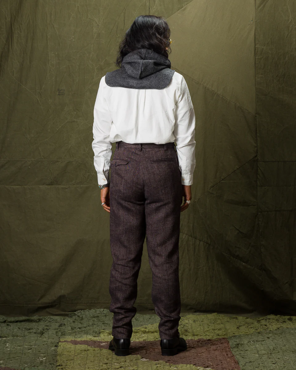 Logan Trousers - Melange Brown Herringbone 7 Logan Trousers - Melange Brown Herringbone