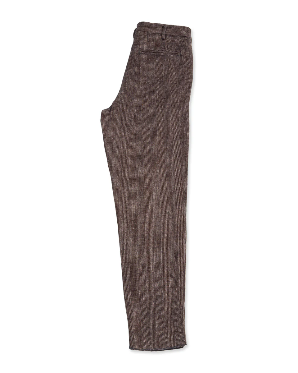 Logan Trousers - Melange Brown Herringbone 8 Logan Trousers - Melange Brown Herringbone