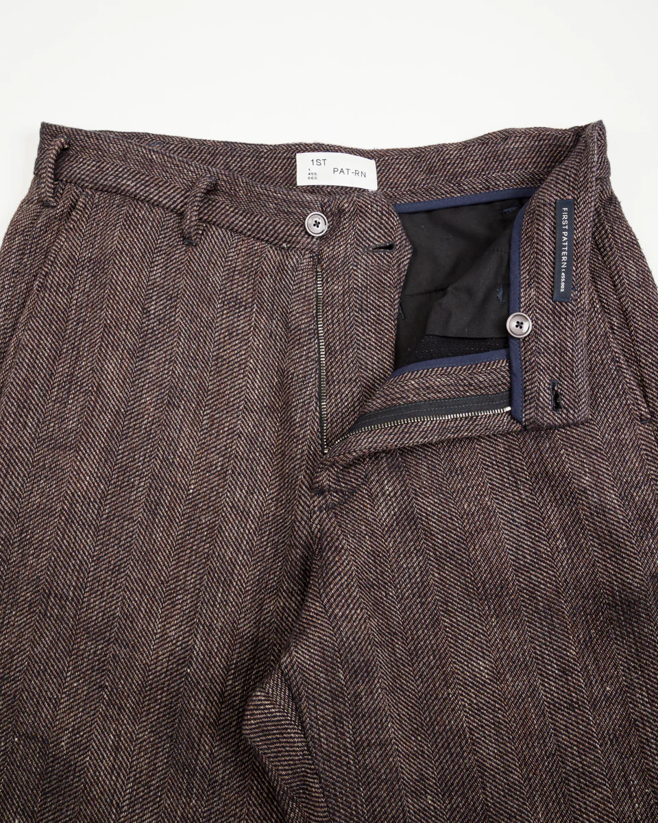 Logan Trousers - Melange Brown Herringbone 9 Logan Trousers - Melange Brown Herringbone