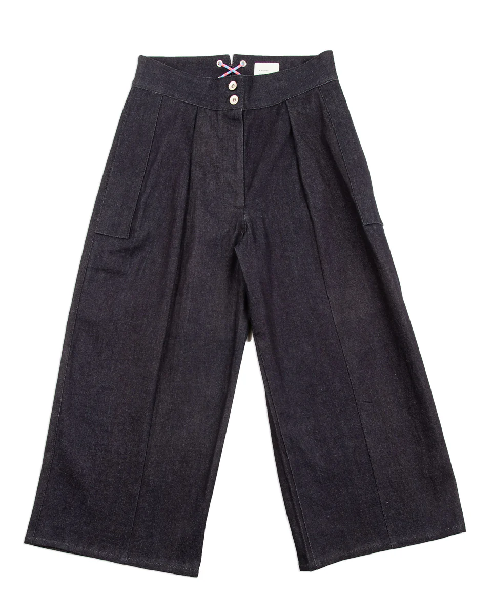 Crazy Border Trouser - Denim