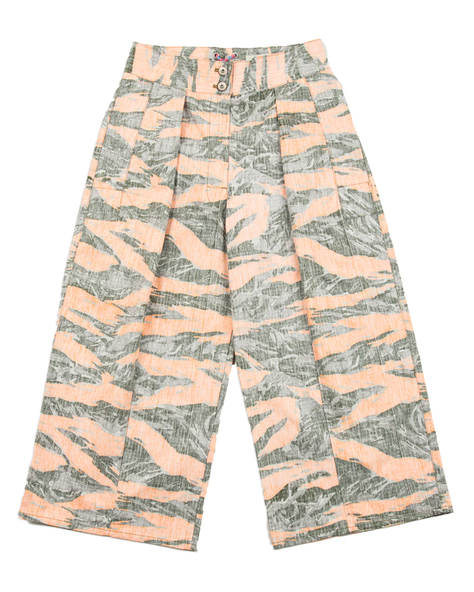 Crazy Border Trouser - Orange Print