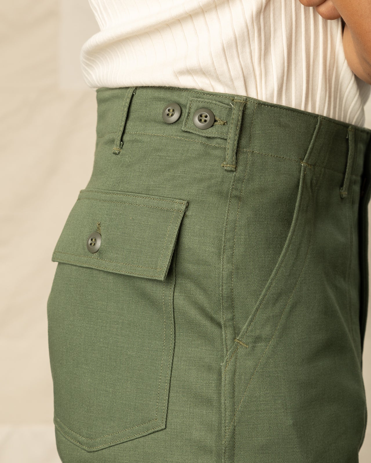 High Waist Fatigue Pants - Green 8 High Waist Fatigue Pants - Green