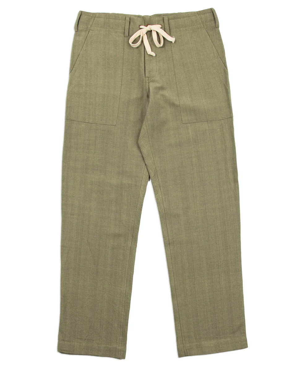 Obelisk Pant - OD Green Handwoven Canvas 1 Obelisk Pant - OD Green Handwoven Canvas