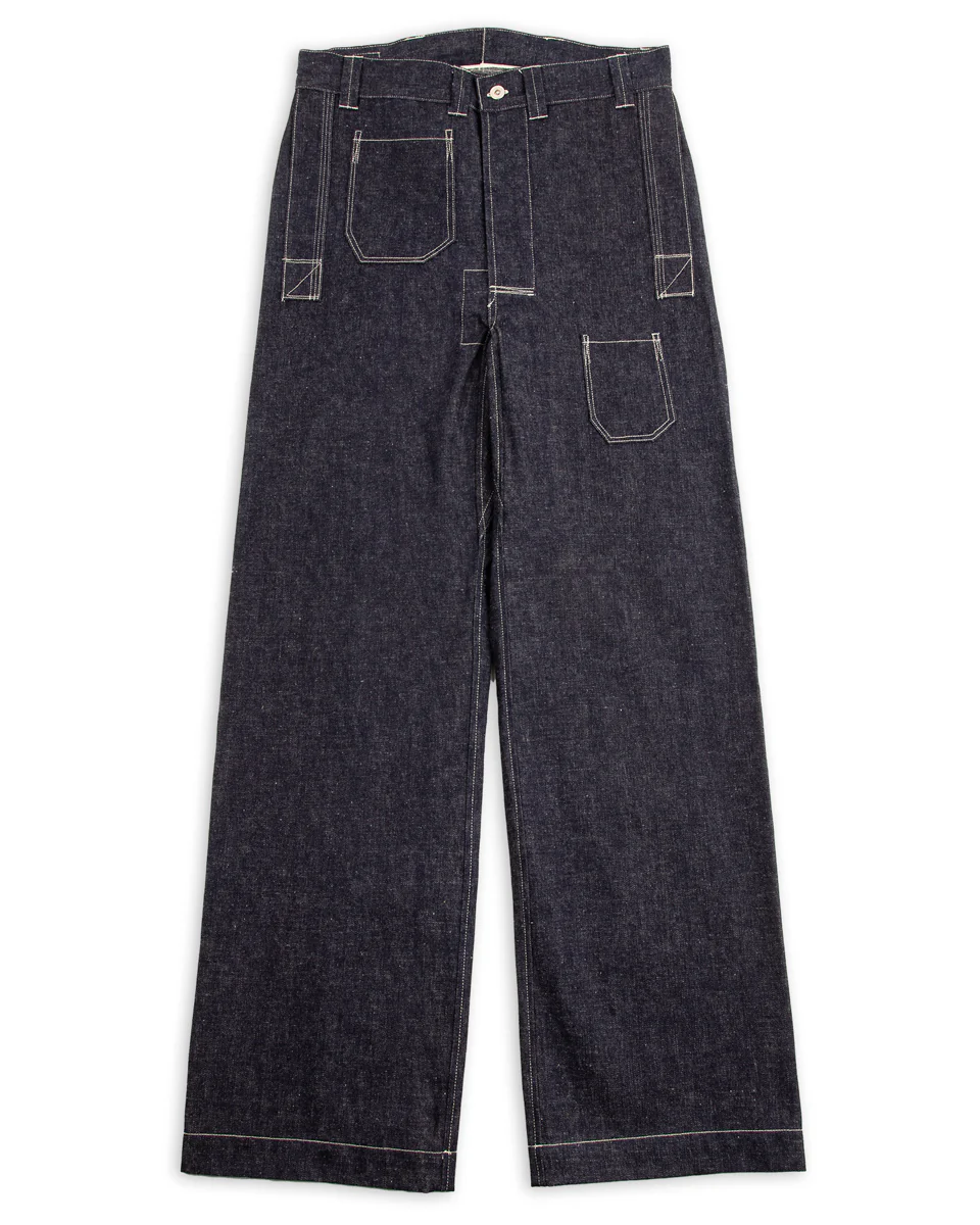 1910s Netmaker's Trousers - Indigo (Rinsed)