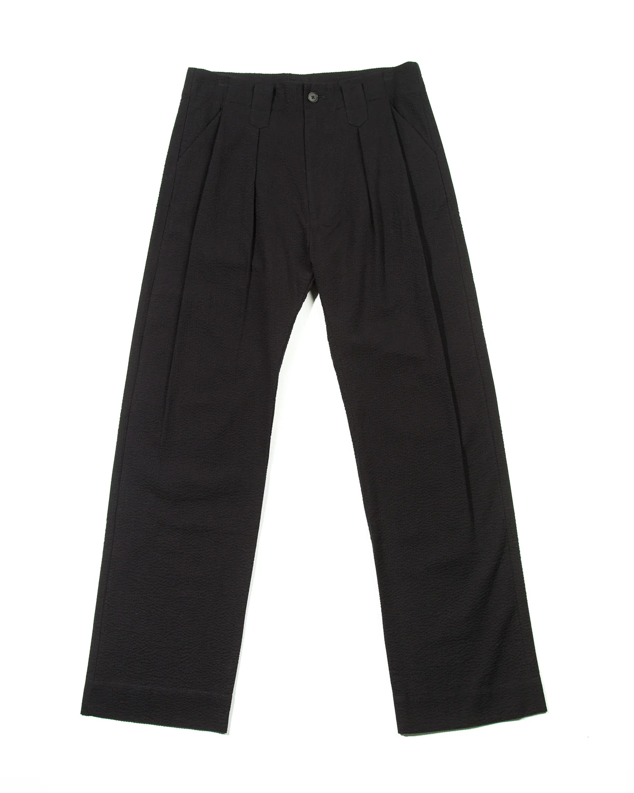 Hollywood Pant - Black Cotton Seersucker