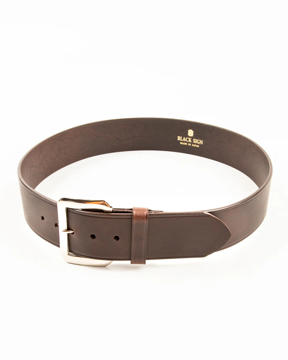 Plain Belt with 1950s NOS Buckle - Dark Brown