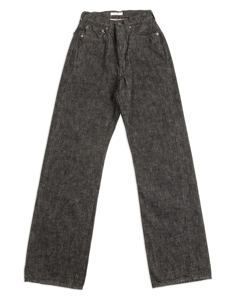 0107BK - Womens' Wide Straight "Monroe" - Black Denim 1 0107BK - Womens' Wide Straight "Monroe" - Black Denim