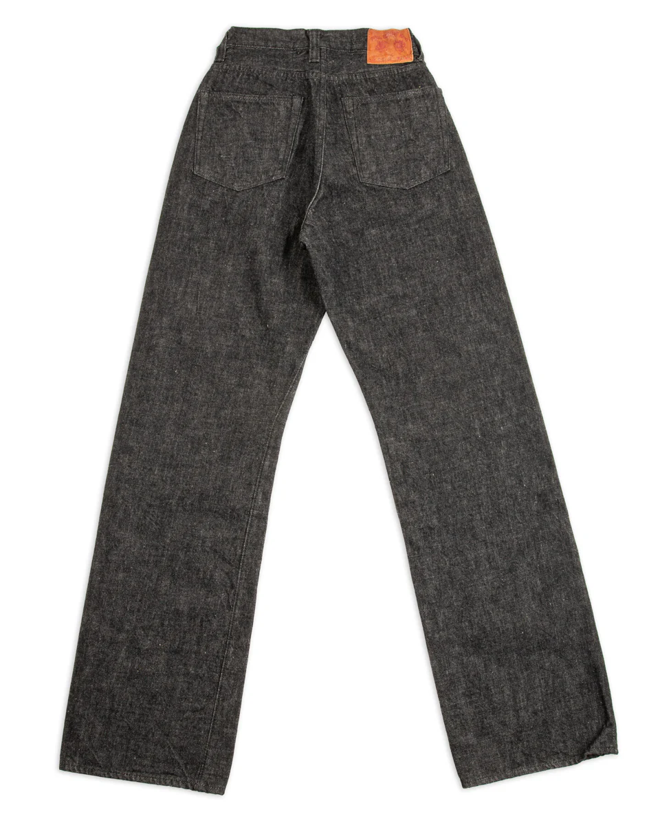 0107BK - Womens' Wide Straight "Monroe" - Black Denim 2 0107BK - Womens' Wide Straight "Monroe" - Black Denim