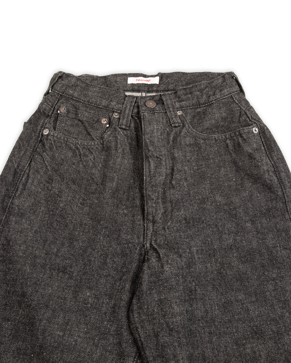 0107BK - Womens' Wide Straight "Monroe" - Black Denim 4 0107BK - Womens' Wide Straight "Monroe" - Black Denim