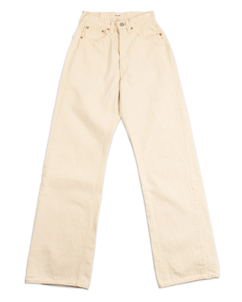0107EC - Womens' Wide Straight "Monroe" - Ecru Denim