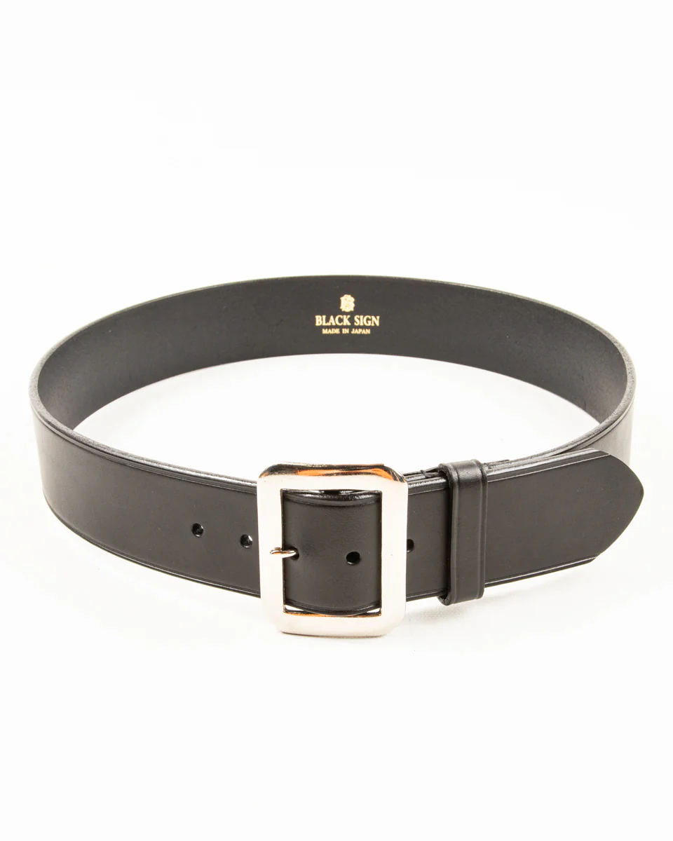Plain Belt with 1950s NOS Buckle - Black