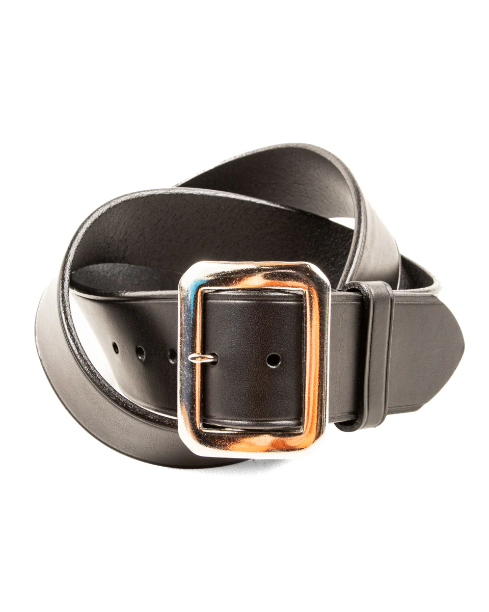 Plain Belt with 1950s NOS Buckle - Black 2 Plain Belt with 1950s NOS Buckle - Black