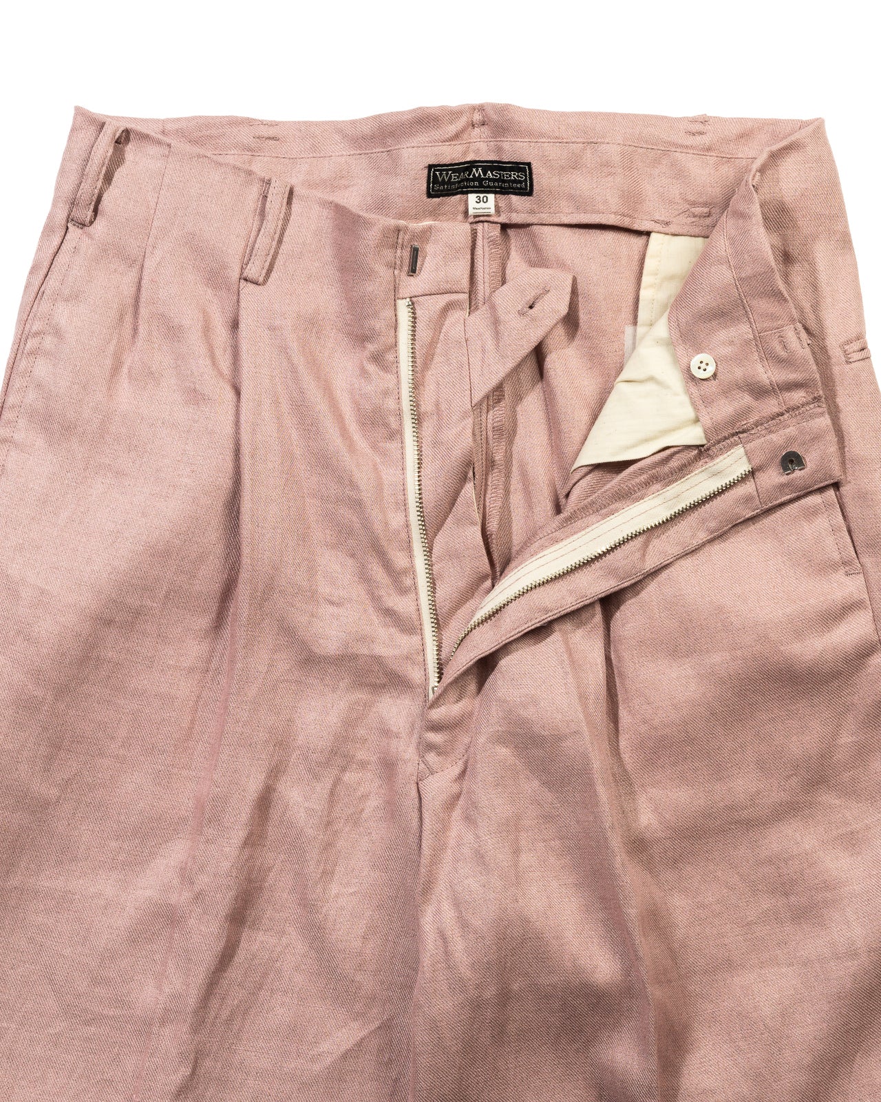 Double Pleats Linen Trousers - Pink 8 Double Pleats Linen Trousers - Pink