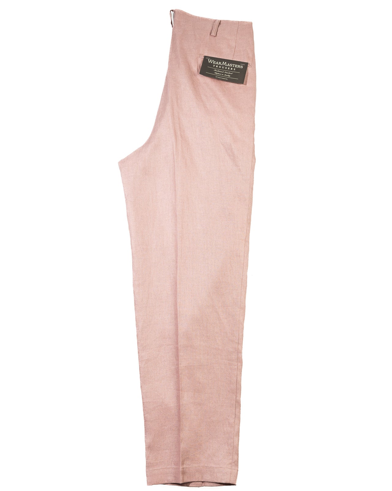 Double Pleats Linen Trousers - Pink 9 Double Pleats Linen Trousers - Pink
