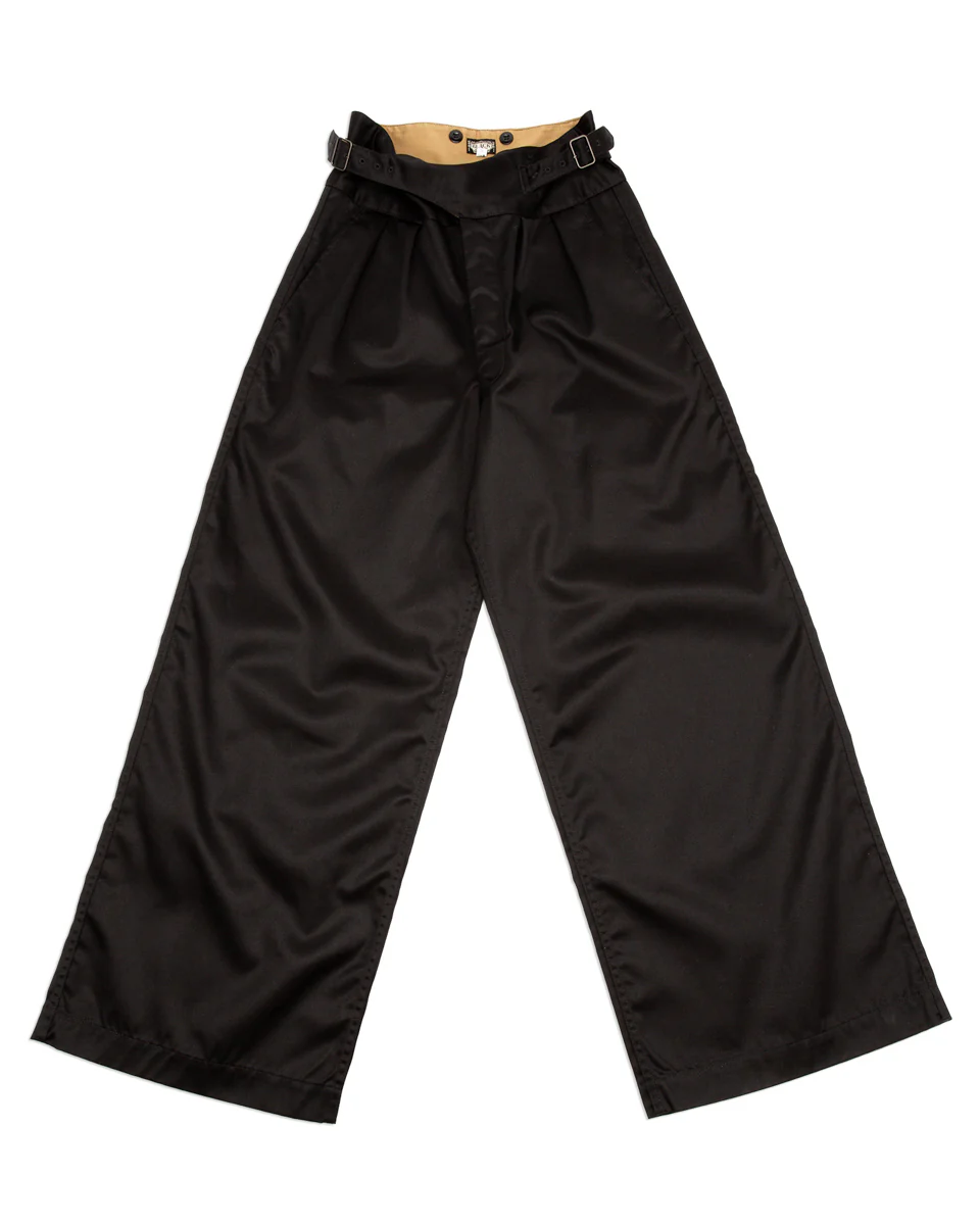 Black Chino Wide Gurkha Pants - Midnight Black 1 Black Chino Wide Gurkha Pants - Midnight Black
