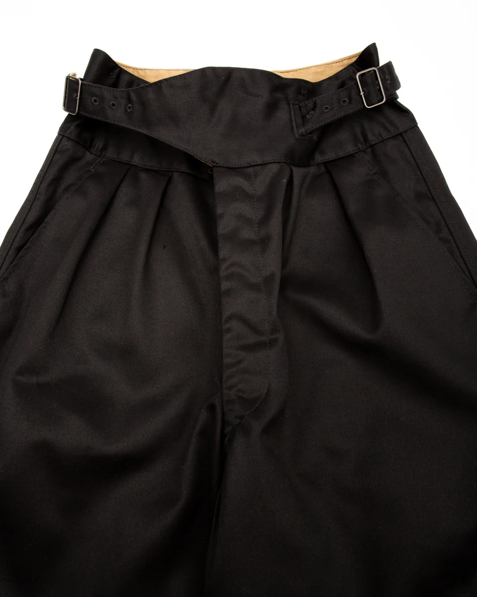 Black Chino Wide Gurkha Pants - Midnight Black 10 Black Chino Wide Gurkha Pants - Midnight Black