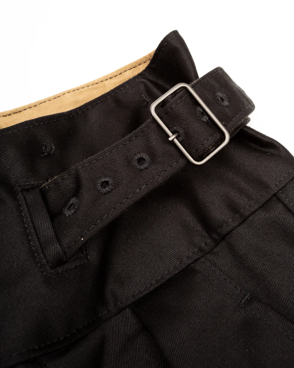 Black Chino Wide Gurkha Pants - Midnight Black 11 Black Chino Wide Gurkha Pants - Midnight Black