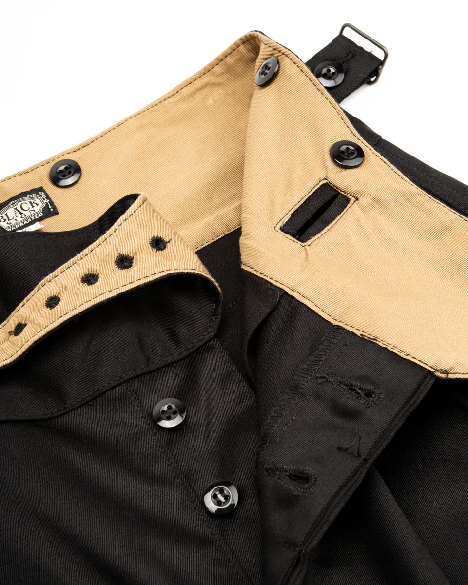 Black Chino Wide Gurkha Pants - Midnight Black 13 Black Chino Wide Gurkha Pants - Midnight Black