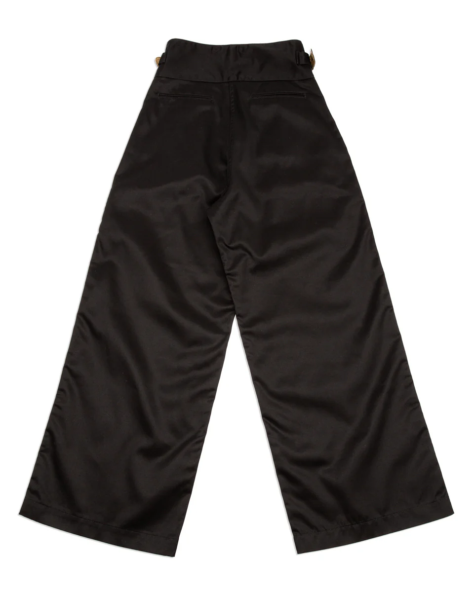 Black Chino Wide Gurkha Pants - Midnight Black 2 Black Chino Wide Gurkha Pants - Midnight Black
