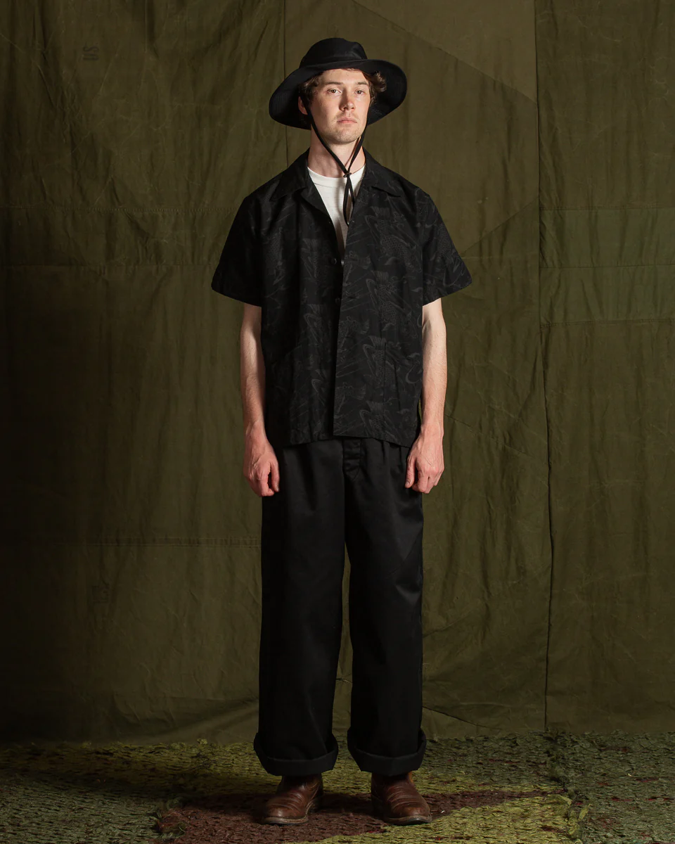 Black Chino Wide Gurkha Pants - Midnight Black 4 Black Chino Wide Gurkha Pants - Midnight Black