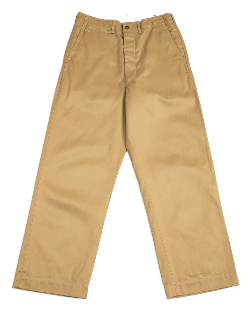 Vintage Fit Army Trousers - Khaki