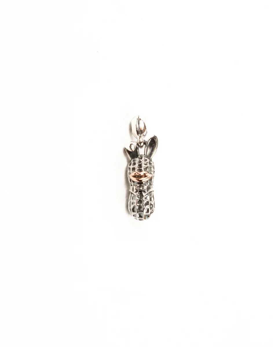 Large Bunny Peanuts - Silver x 10K Gold 3 Large Bunny Peanuts - Silver x 10K Gold