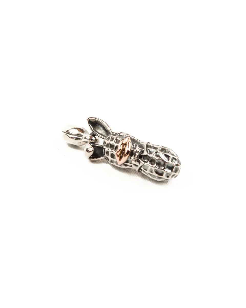 Large Bunny Peanuts - Silver x 10K Gold 4 Large Bunny Peanuts - Silver x 10K Gold