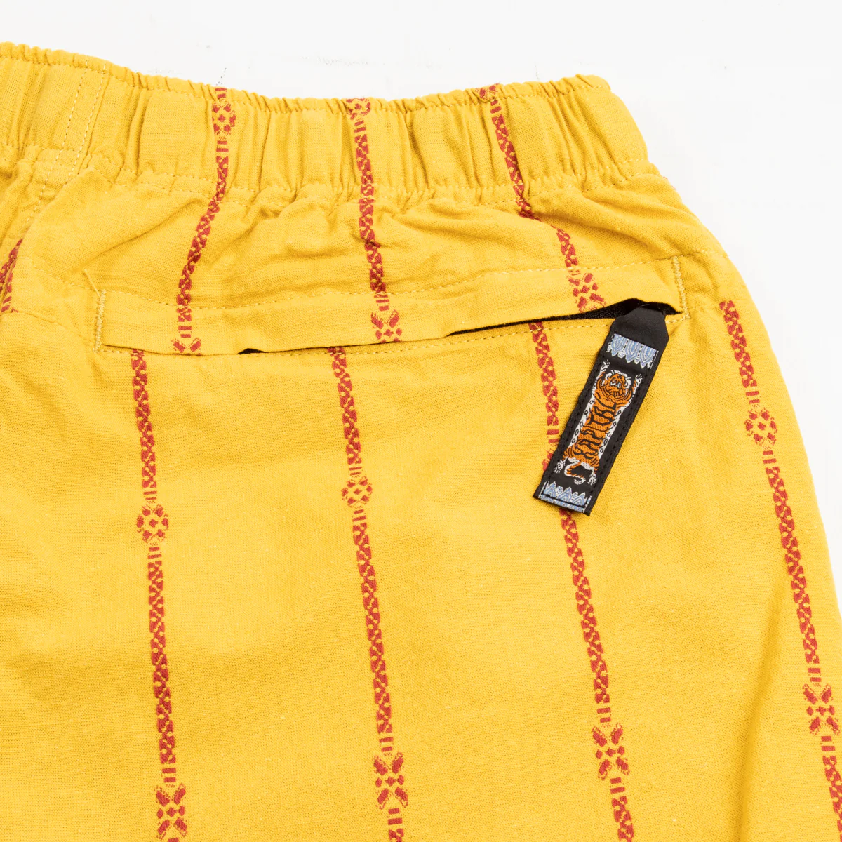 Cotton Linen SIAM Stripe EASY Shorts - Yellow 10 Cotton Linen SIAM Stripe EASY Shorts - Yellow
