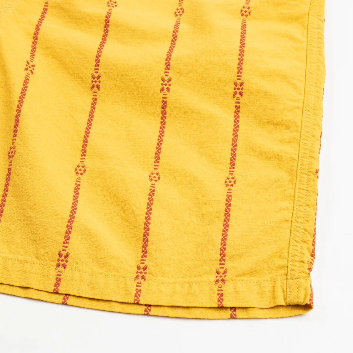 Cotton Linen SIAM Stripe EASY Shorts - Yellow 11 Cotton Linen SIAM Stripe EASY Shorts - Yellow