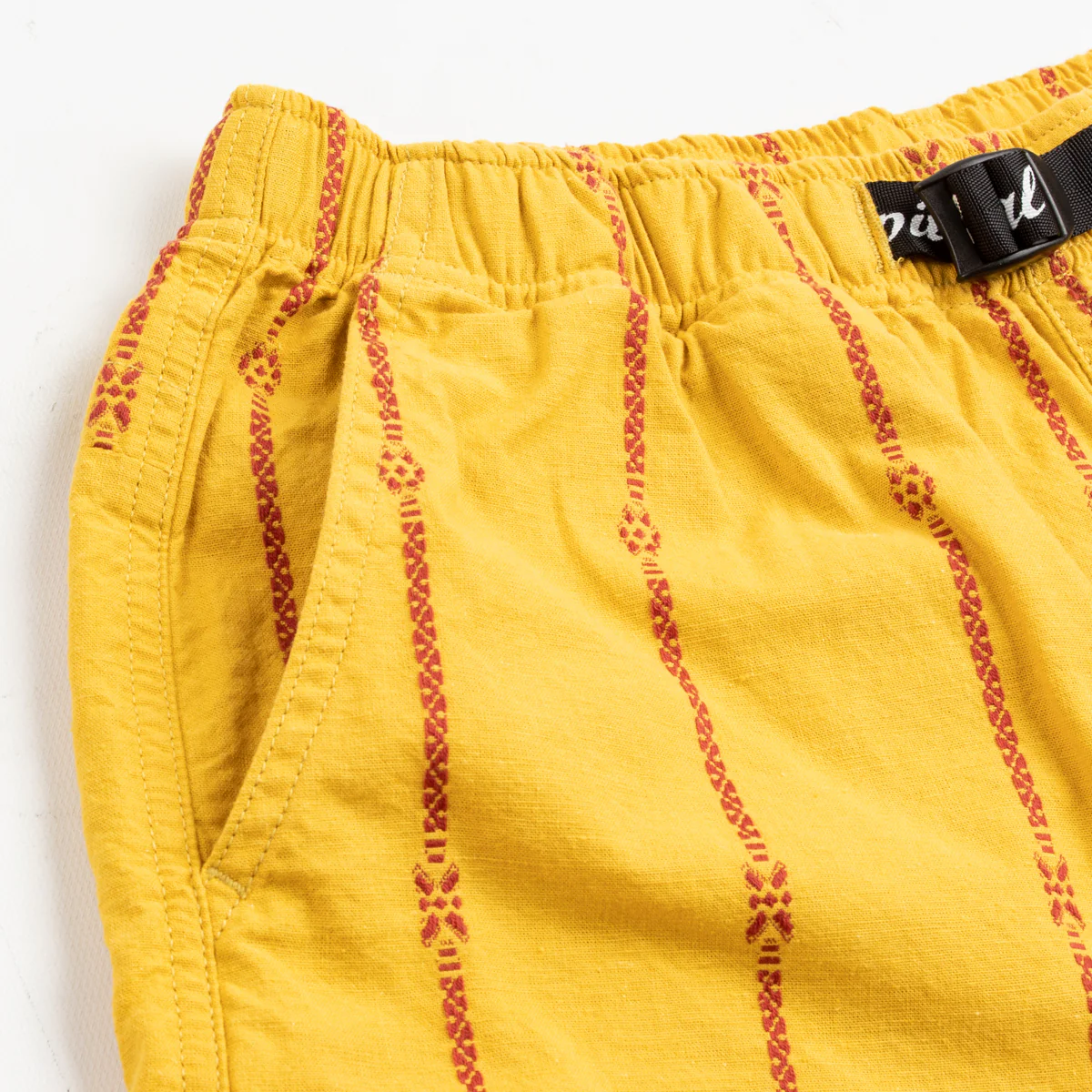 Cotton Linen SIAM Stripe EASY Shorts - Yellow 8 Cotton Linen SIAM Stripe EASY Shorts - Yellow
