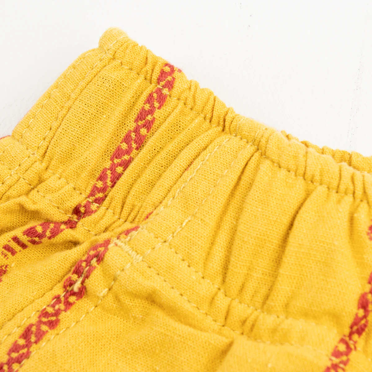 Cotton Linen SIAM Stripe EASY Shorts - Yellow 9 Cotton Linen SIAM Stripe EASY Shorts - Yellow