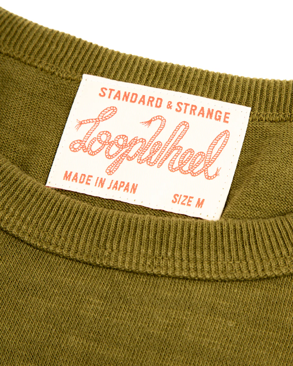 Wakayama Special Loopwheel Tee - Martini Olive 10 Wakayama Special Loopwheel Tee - Martini Olive