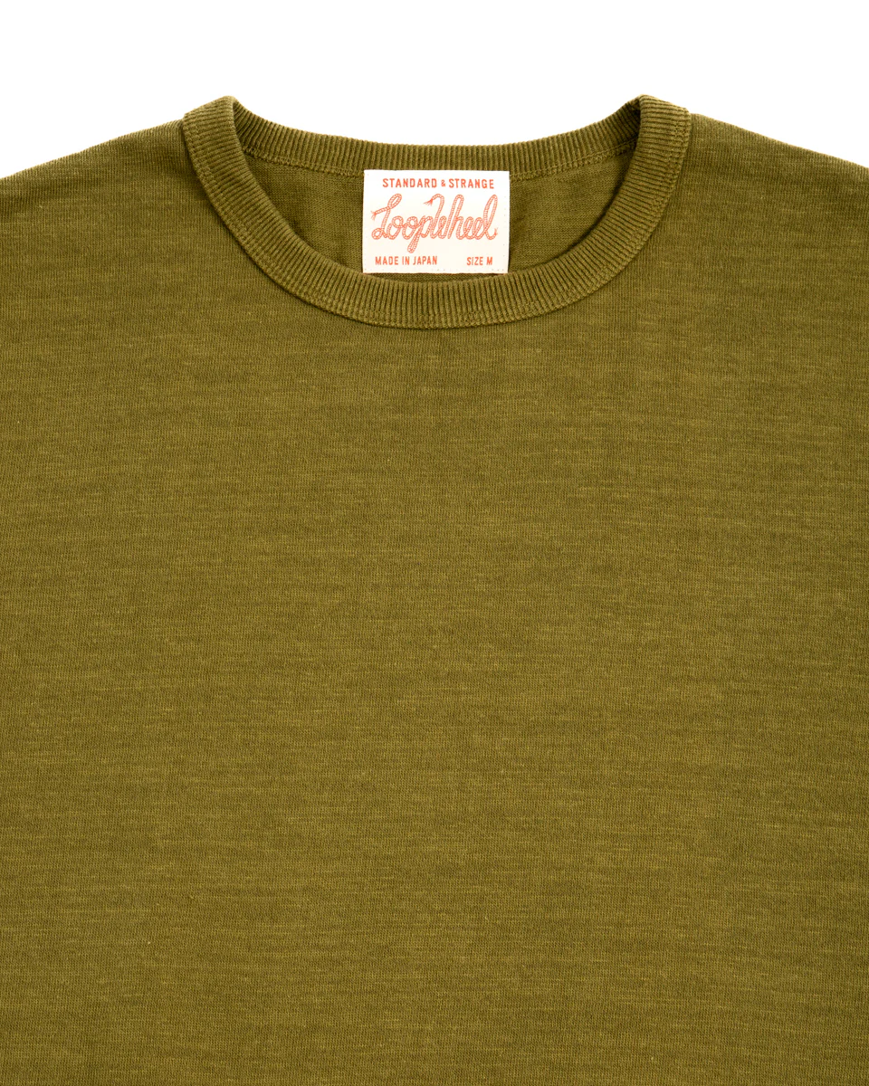 Wakayama Special Loopwheel Tee - Martini Olive 9 Wakayama Special Loopwheel Tee - Martini Olive