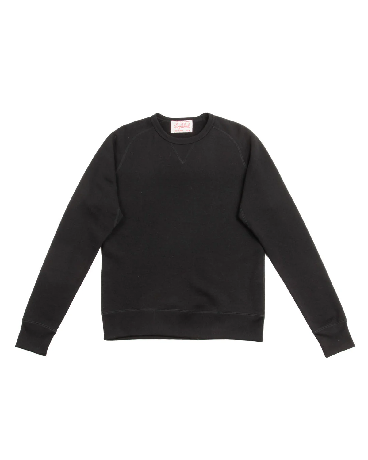 Wakayama Special Loopwheel Raglan Crewneck Sweatshirt - Black
