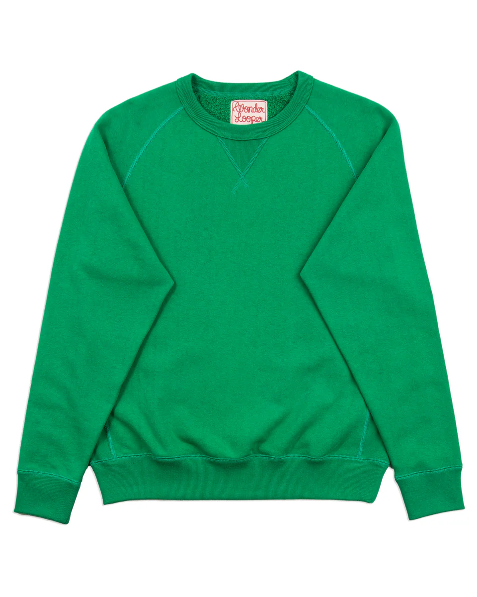 Super Looper French Terry Pullover Crewneck - Green