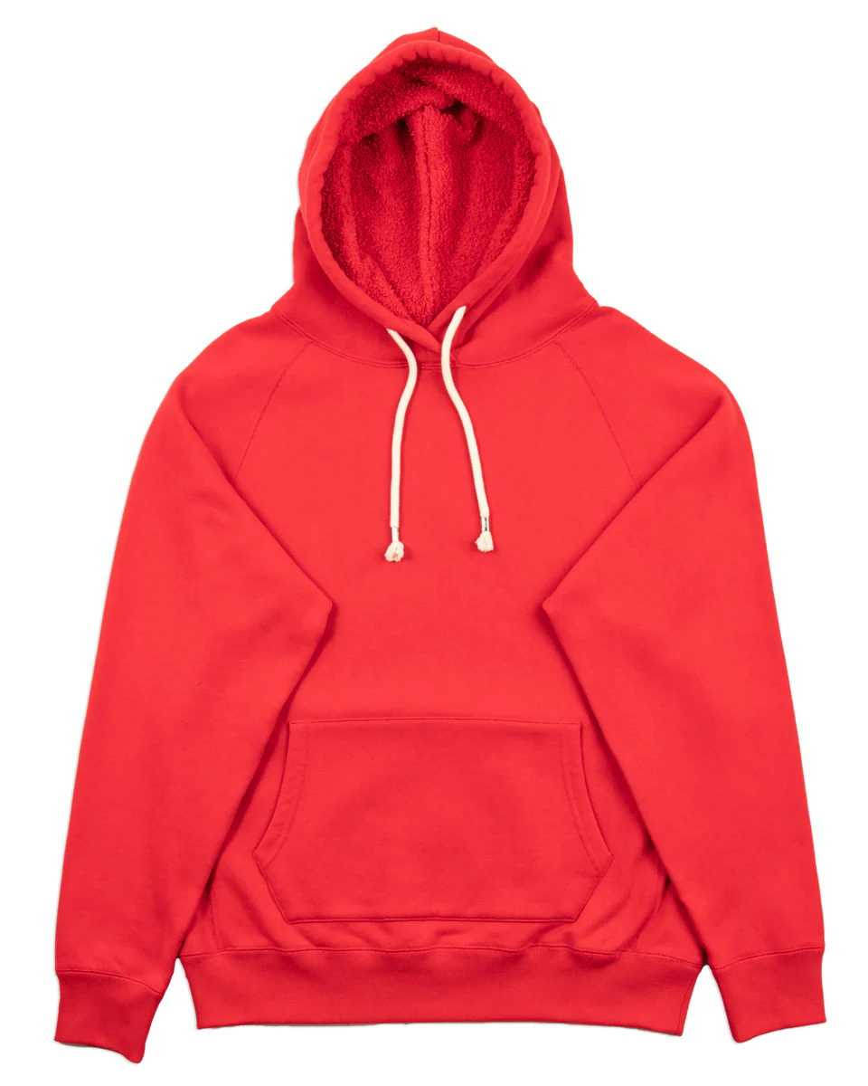 Super Looper French Terry Pullover Hoodie - Red