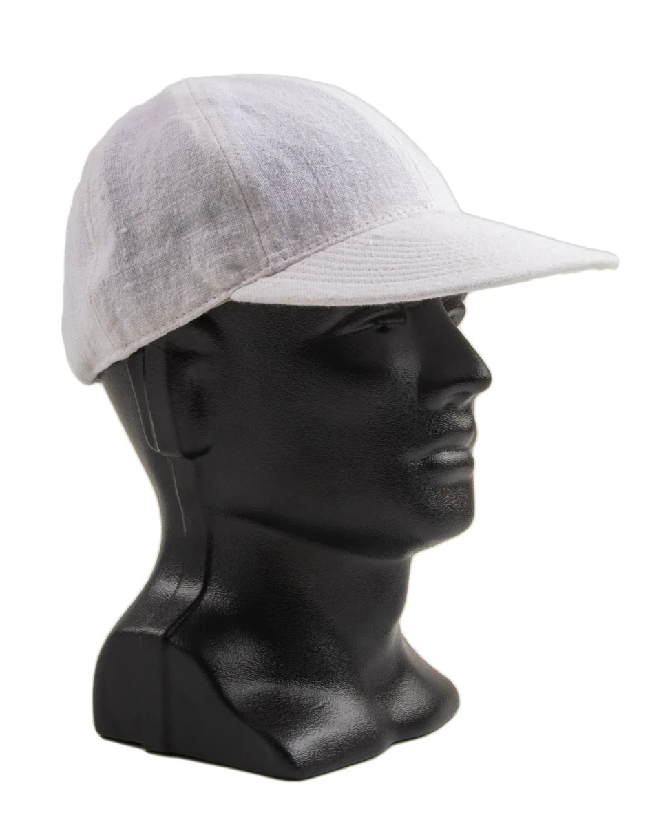 Linen Ball Cap - White