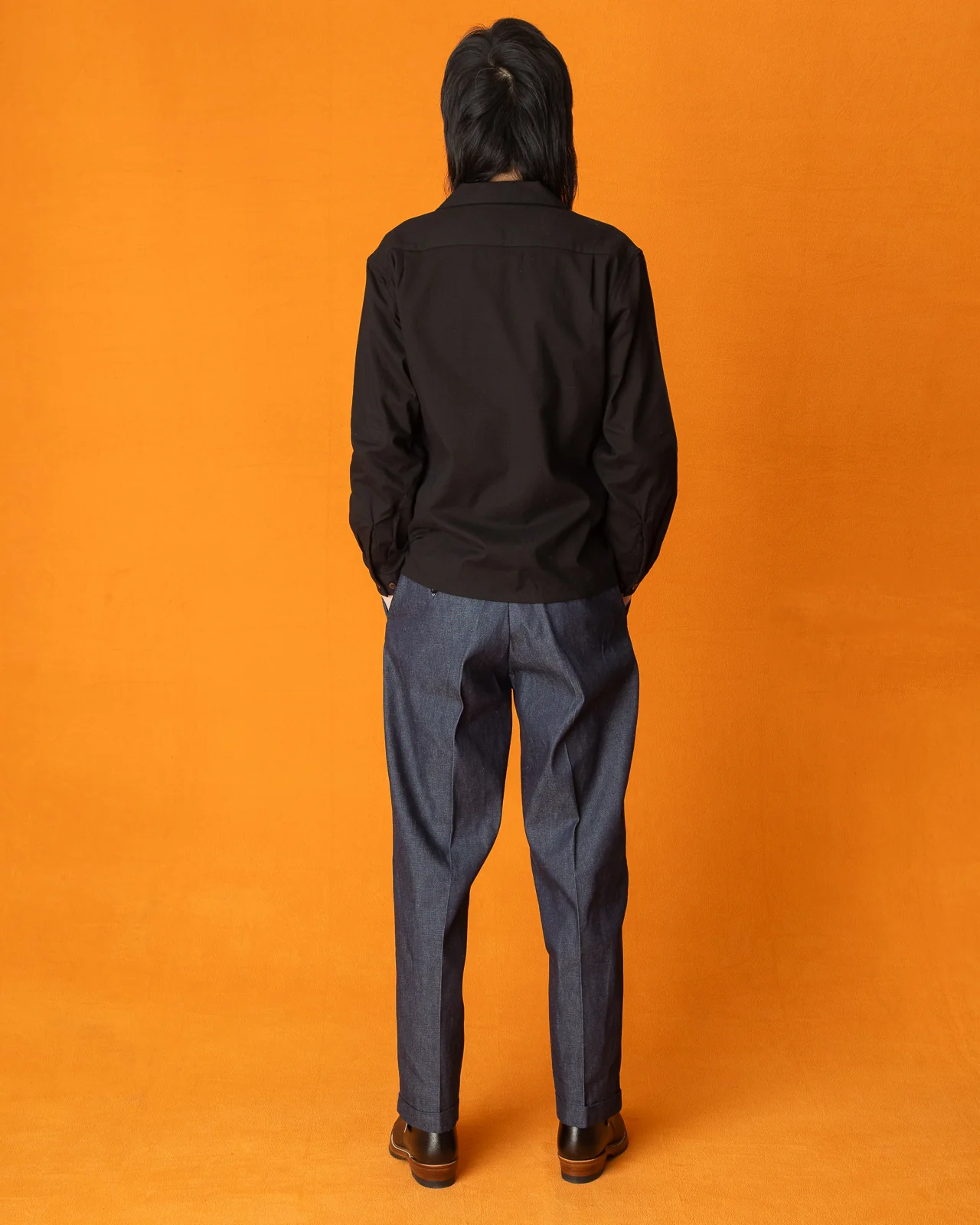 Double Cloth Flap Pocket Shirt - Black 7 Double Cloth Flap Pocket Shirt - Black