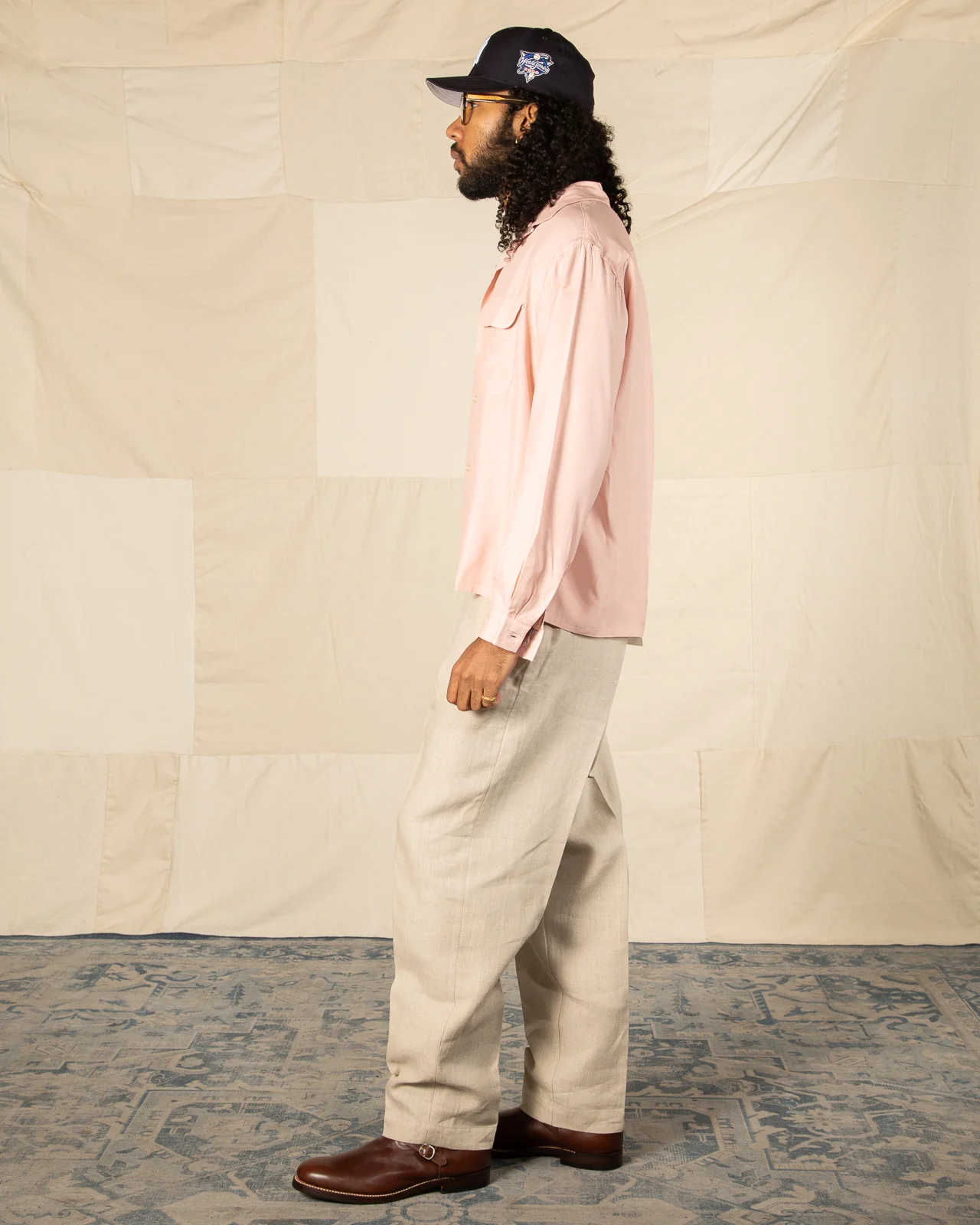 Flap Pocket Rayon Shirt - Pink 4 Flap Pocket Rayon Shirt - Pink