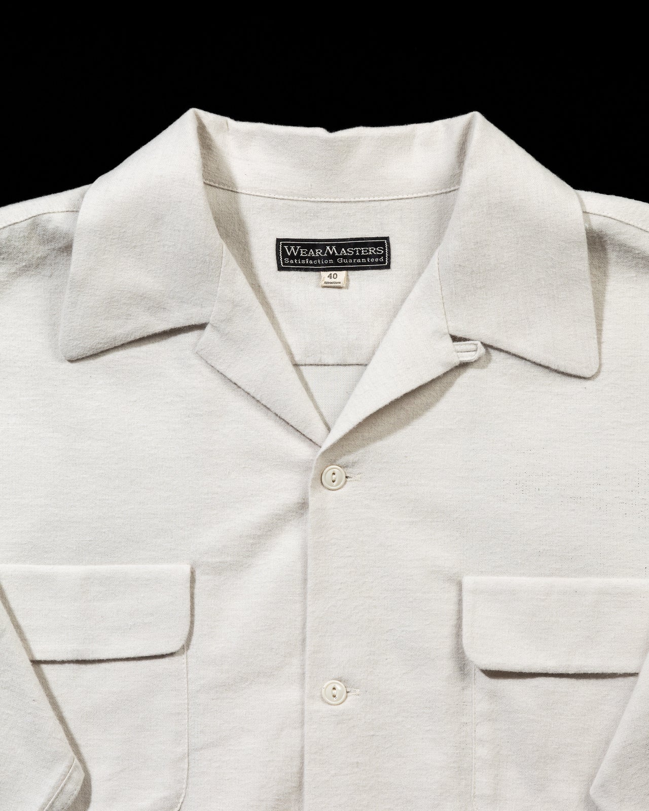Flap Pocket Flannel Shirt - White 7 Flap Pocket Flannel Shirt - White