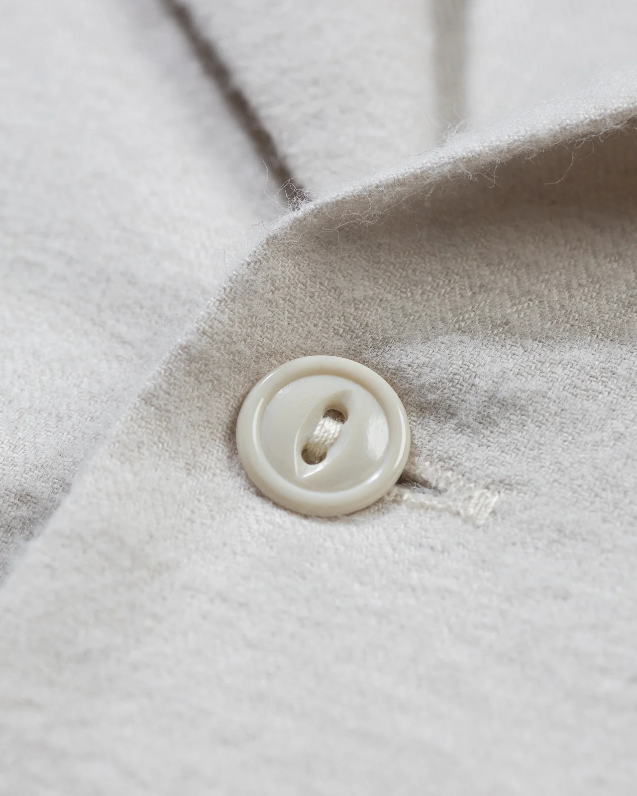 Flap Pocket Flannel Shirt - White 9 Flap Pocket Flannel Shirt - White