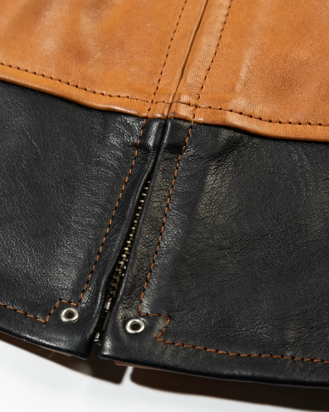 Horsehide A-1 Zip Jacket - Black / Brown 14 Horsehide A-1 Zip Jacket - Black / Brown